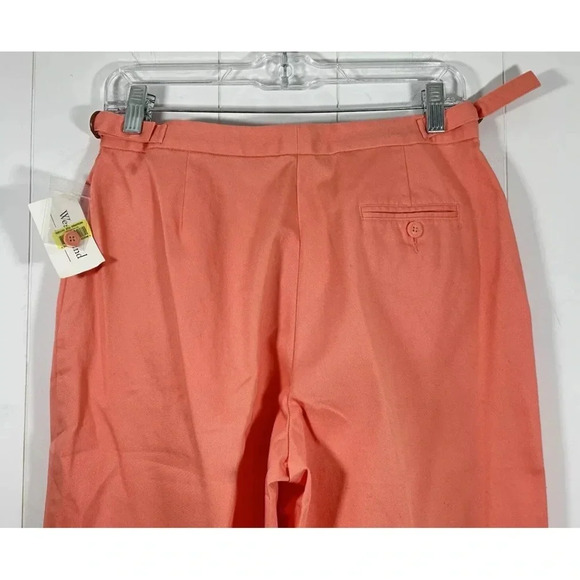 Westbound Petites SZ 10P Dress Pants Flat Front Flare Burn Coral Adjustable - Picture 6 of 8